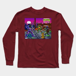 TMNT movie II Action scene Long Sleeve T-Shirt